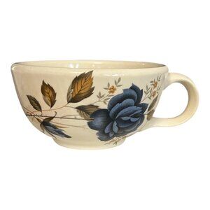 Vintage McCoy Pottery Blue Rose Large Mug – 20 oz Soup/Chili Cup – USA